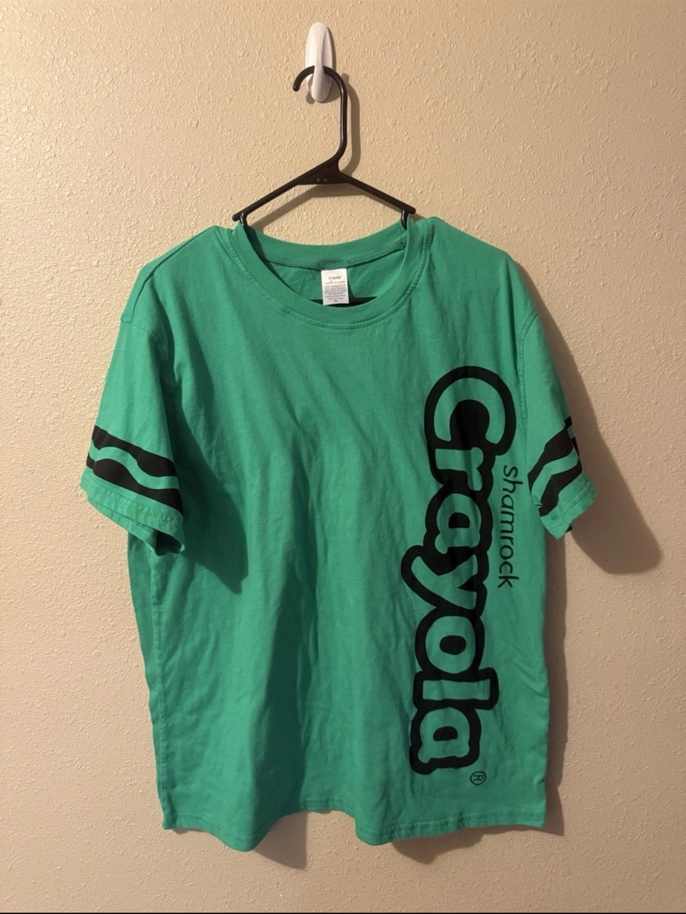 Crayola Shamrock Green Men’s Short Sleeved T Shirt XL